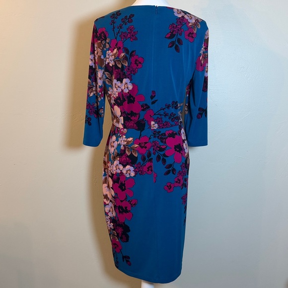 London Times Women's 10 3/4 Sleeve Dress - Picture 4 of 12